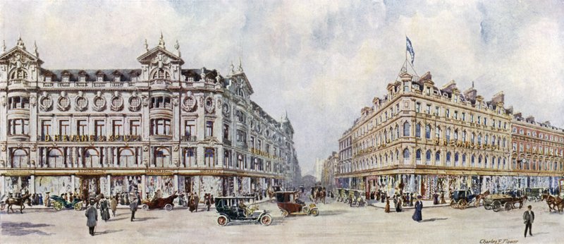 DH Evans, West End Merck Seda, 292-320 Oxford Street de Charles Edwin Flower