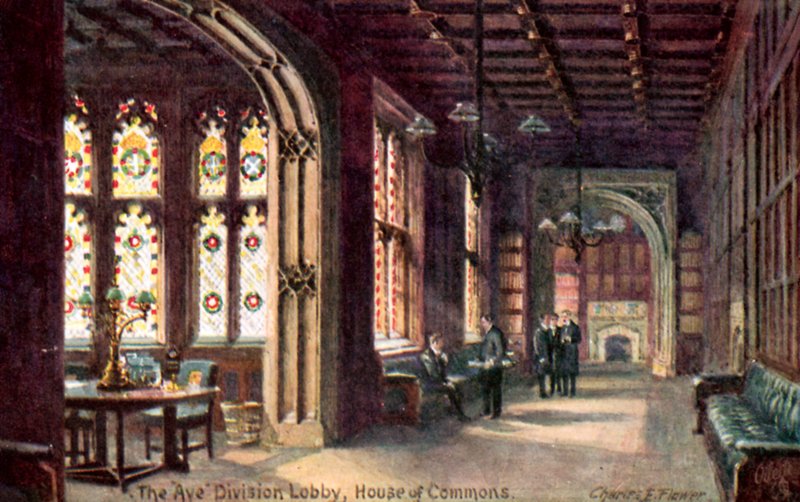 O lobby da Divisão de Aye, Câmara dos Comuns de Charles Edwin Flower
