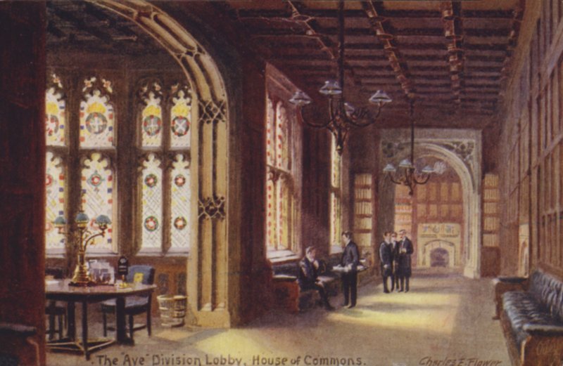O lobby da Divisão de Aye, Câmara dos Comuns de Charles Edwin Flower