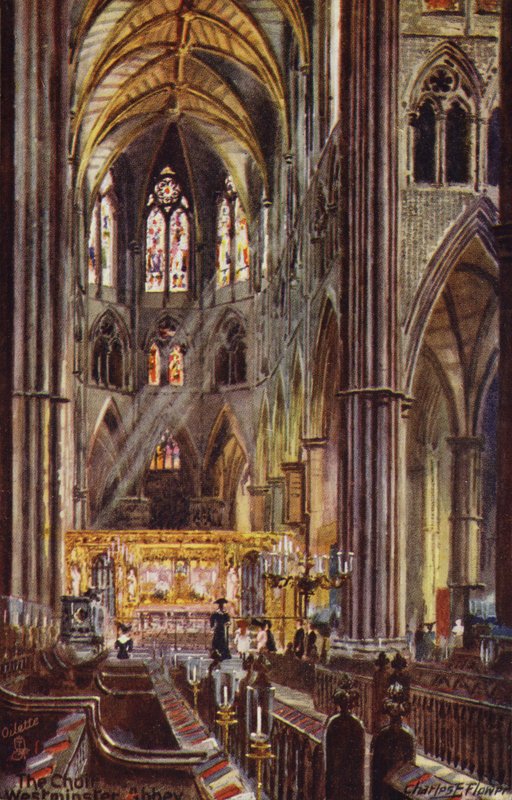 O coro, abadia de Westminster de Charles Edwin Flower