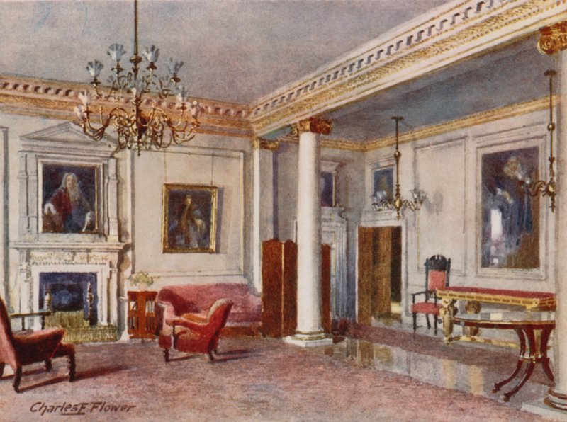 A sala de recepção, 10 Downing Street, 1906 de Charles Edwin Flower