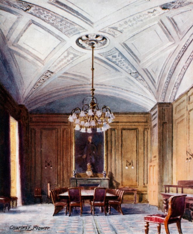 A sala de jantar do estado, No. 10 Downing Street de Charles Edwin Flower