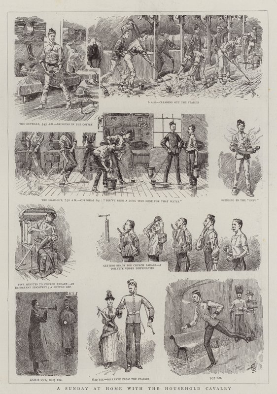 Um Domingo em Casa com a Cavalaria Doméstica de Charles Edwin Fripp