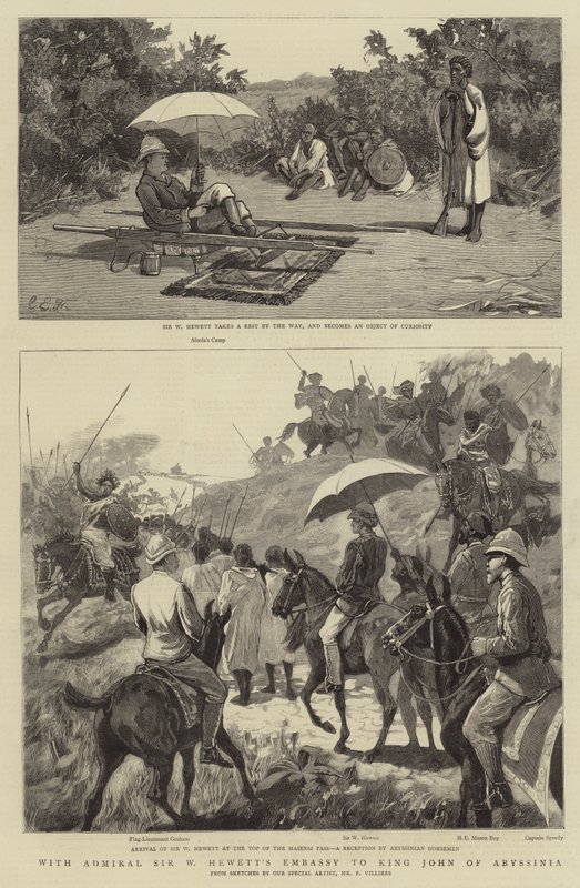 Embaixada do almirante Sir W Hewett ao rei João da Abissínia de Charles Edwin Fripp