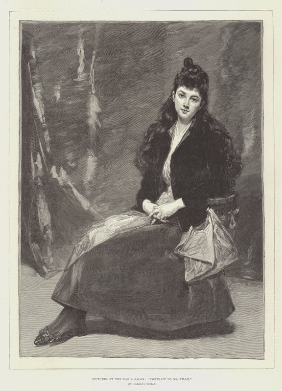 Fotos no salão de Paris, retrato da minha menina de Charles Emile Auguste Carolus Duran
