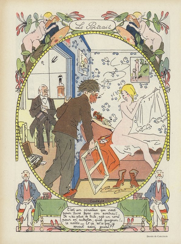 O retrato. Ilustração para o riso de Charles Emile Egli