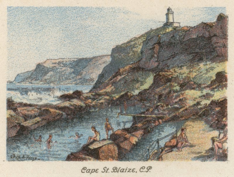 África do Sul: Cape St Blaize, CP (litografia a cores) de Charles Ernest Peers