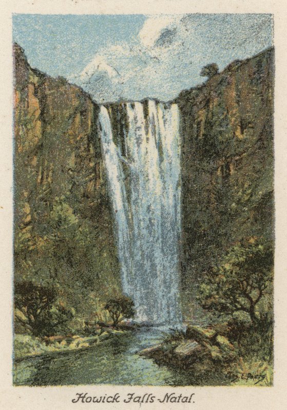 África do Sul: Howick Falls, Natal (litografia a cores) de Charles Ernest Peers