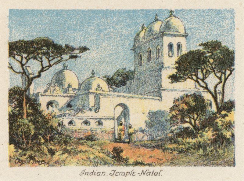 África do Sul: Templo Indiano, Natal (litografia a cores) de Charles Ernest Peers