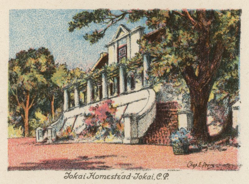 África do Sul: Tokai Homestead, Tokai, CP (litografia a cores) de Charles Ernest Peers