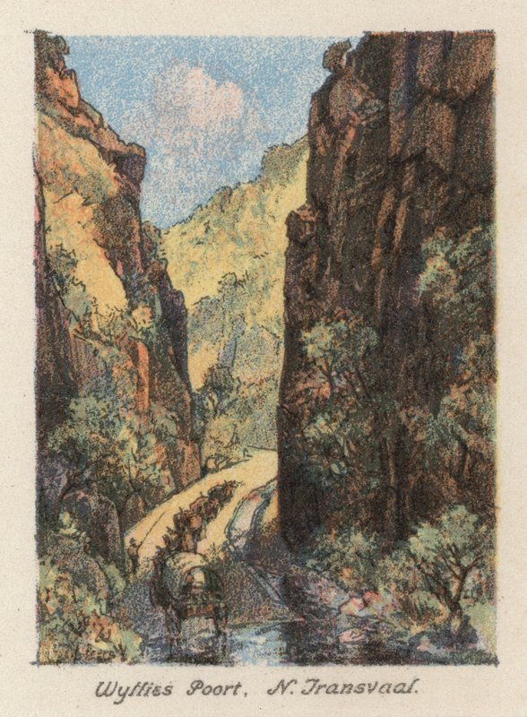 África do Sul: Wyllies Poort, N Transvaal (litografia a cores) de Charles Ernest Peers