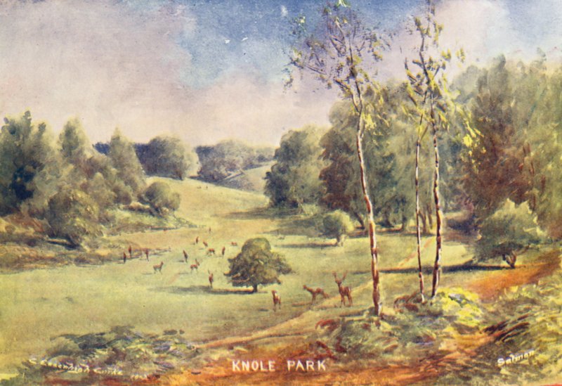 Casa de Knole: Gland in the Park (litografia a cores) de Charles Essenhigh Corke