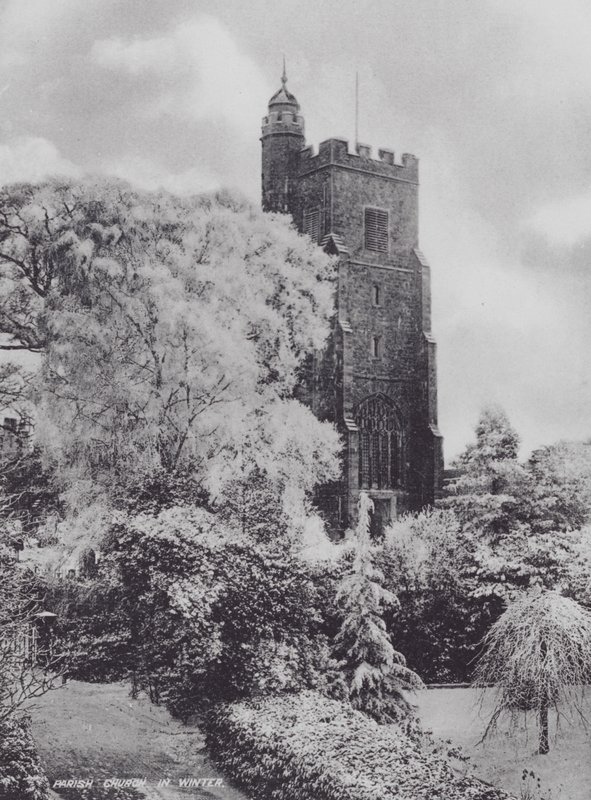 Sevenoaks: Igreja Paroquial no Inverno (foto a p/b) de Charles Essenhigh Corke