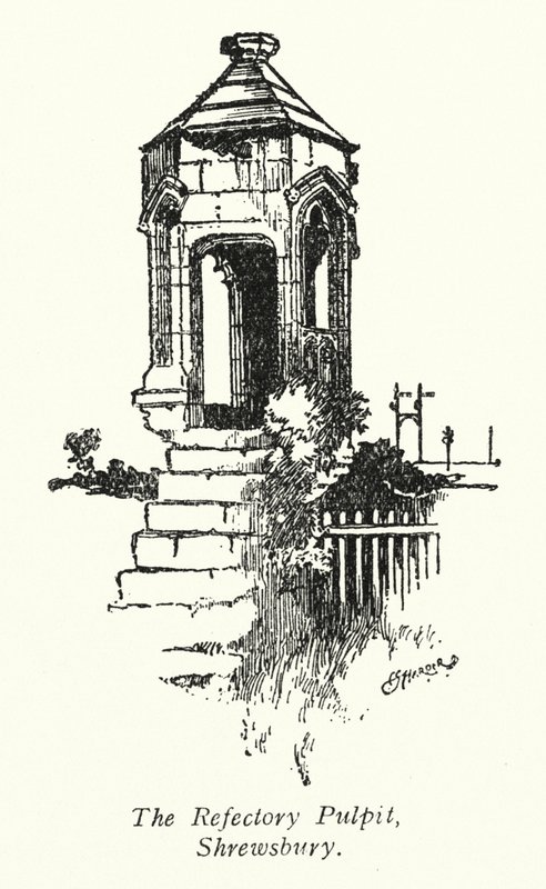 O Púlpito do Refeitório, Shrewsbury (litografia) de Charles George Harper