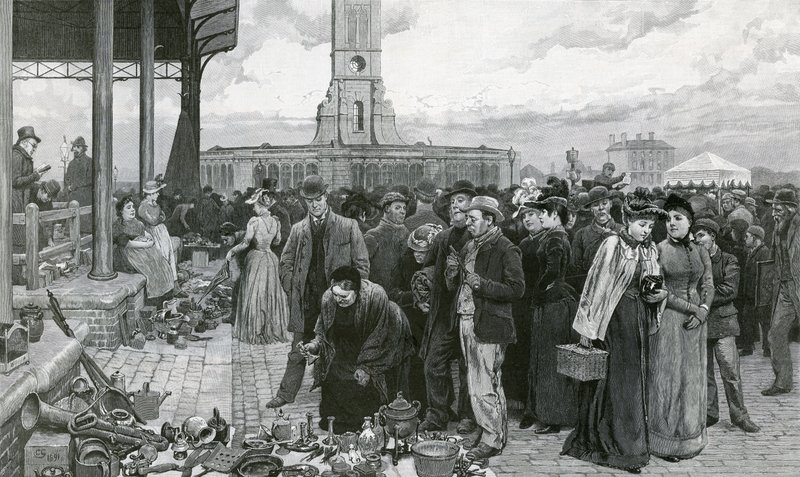Um dia de feira de Londres no Mercado de Gado Metropolitano de Charles Green