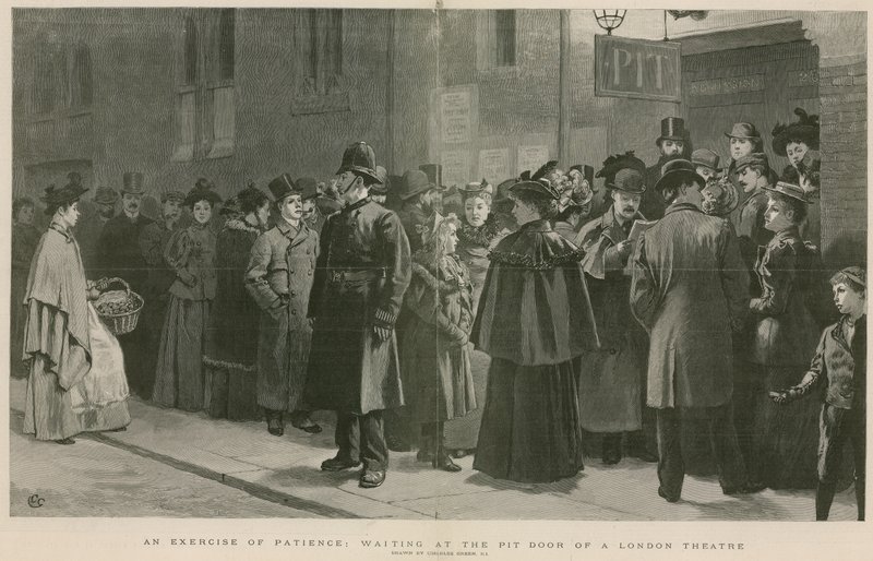 Um exercício de paciência: espera na porta do poço de um teatro de Londres de Charles Green