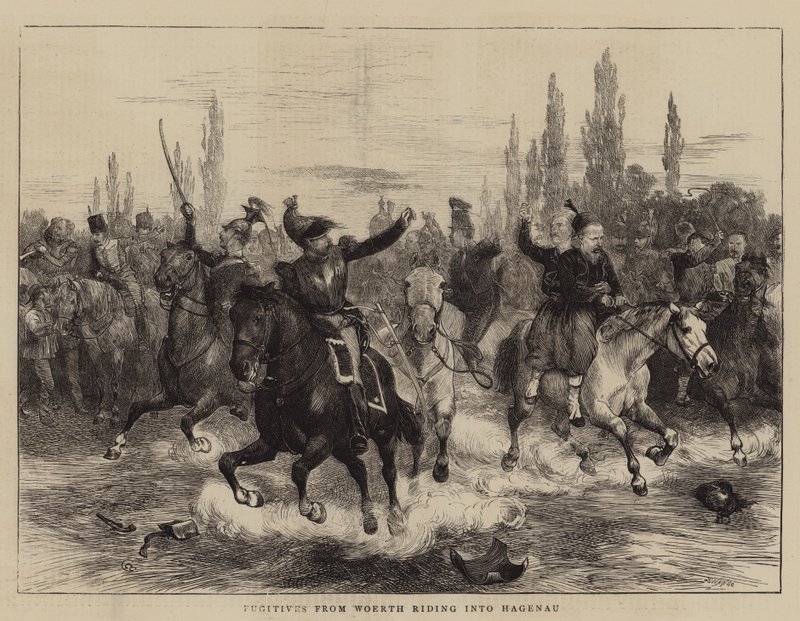 Fugitivos de Woerth andando em Hagenau de Charles Green