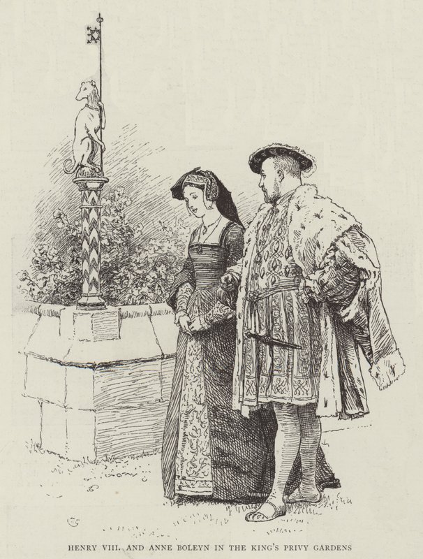 Henrique VIII e Ana Bolena nos Jardins Privados do Rei de Charles Green
