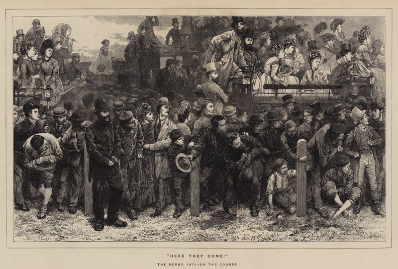 Here They Come !, o Derby, 1871, no curso de Charles Green