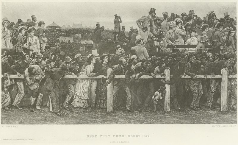 Lá vêm eles: Derby Day (gravure) de Charles Green