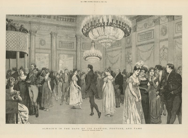 Vista interior do Almack&39;s de Charles Green