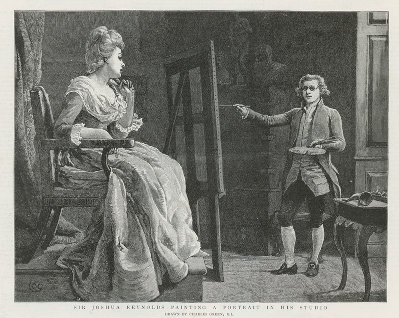 Sir Joshua Reynolds em Londres de Charles Green
