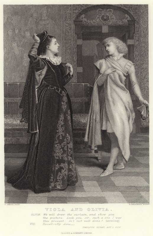 Viola e Olivia, décima segunda noite, ato I, Sc V de Charles Green