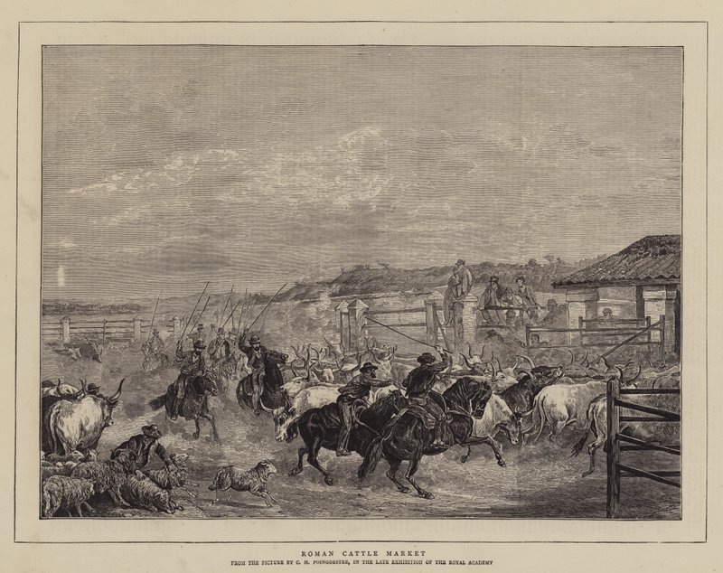 Mercado de gado romano de Charles H. Poingdestre