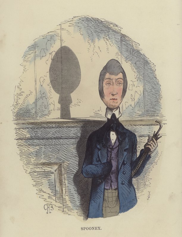 Spoony (gravura colorida) de Charles Henry Bennett