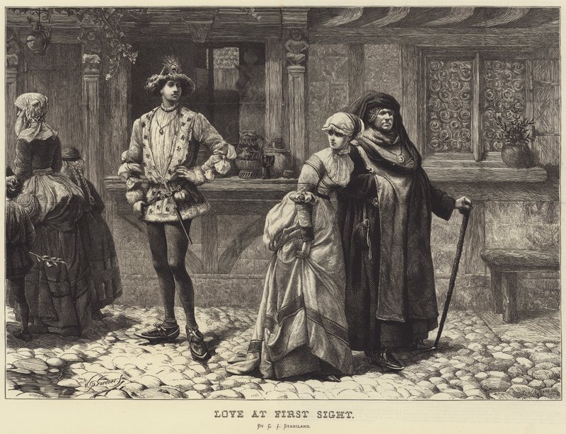 Amor na Primeira Visão (gravura) de Charles J. (after) Staniland