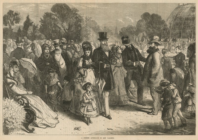 Uma tarde de verão em Kew Gardens, Londres (gravura) de Charles J. Staniland
