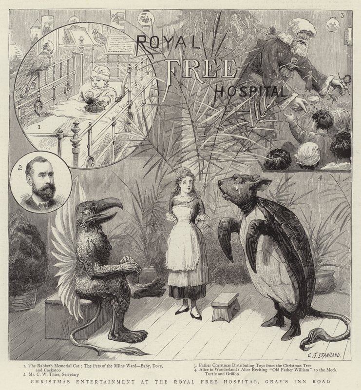 Entretenimento de Natal no Royal Free Hospital, na Gray&39;s Inn Road de Charles J. Staniland