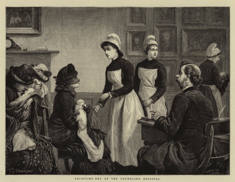Dia de Recebimento no Foundling Hospital de Charles J. Staniland