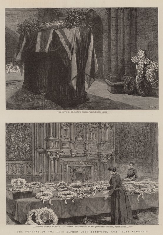 O funeral do falecido Alfred Lord Tennyson, DCL, poeta laureado de Charles J. Staniland