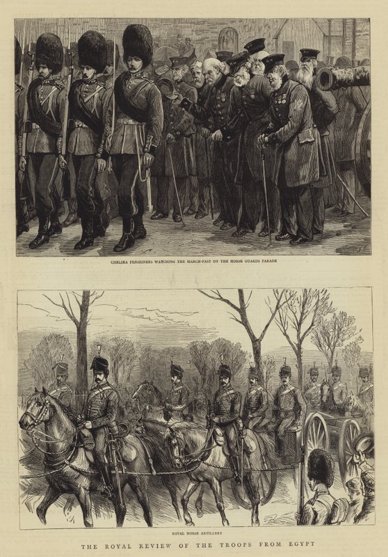 A revisão real das tropas do Egito de Charles J. Staniland