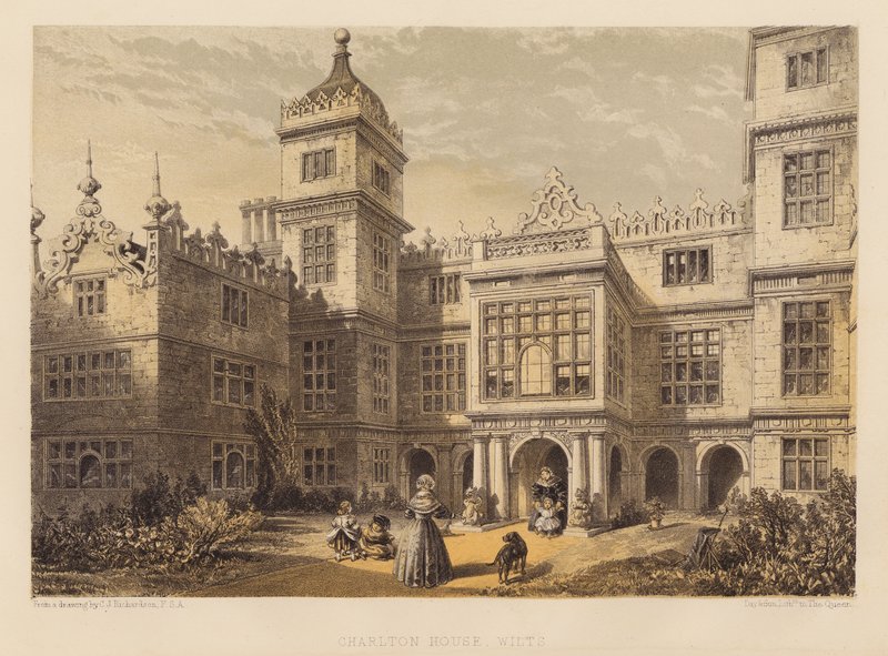 Charlton House, Wilts (aquatint) de Charles James Richardson