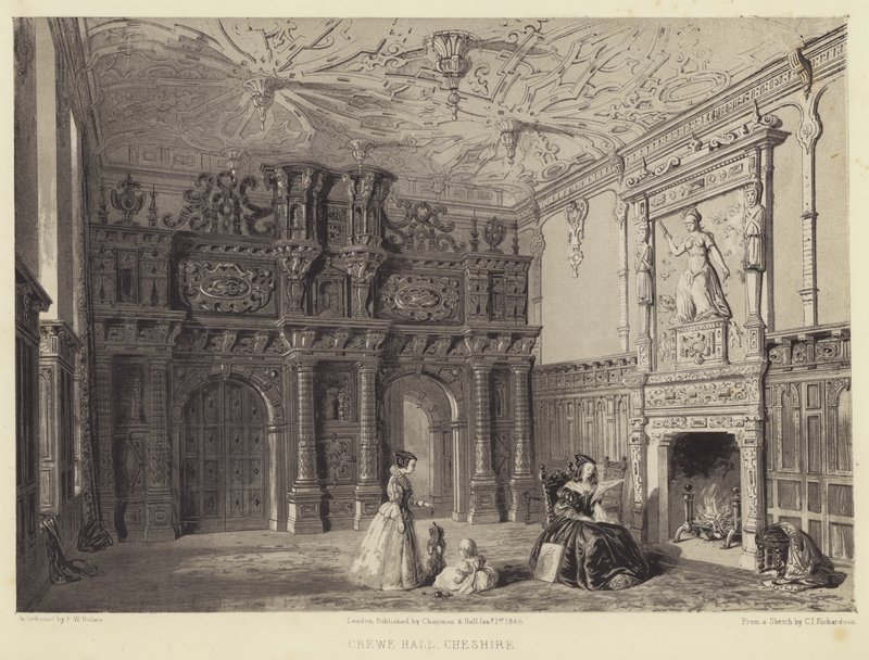 Crewe Hall, Cheshire de Charles James Richardson