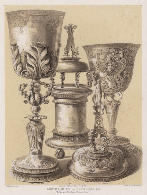 Copos de amor e adega de sal, propriedade da Painter Stainers Company de Charles James Richardson