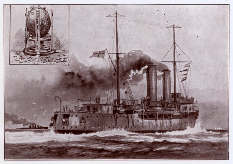 Um minelayer (litho) de Charles John de (after) Lacy