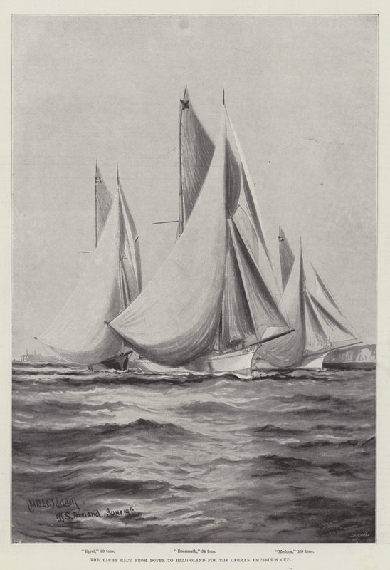 A Corrida de Iates de Dover a Heligoland pela Taça do Imperador Alemão de Charles John de Lacy