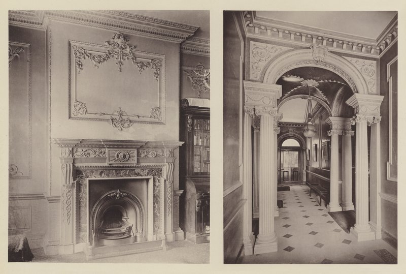 Uma casa no Epsom, um pedaço de chaminé, o corredor de Charles Latham