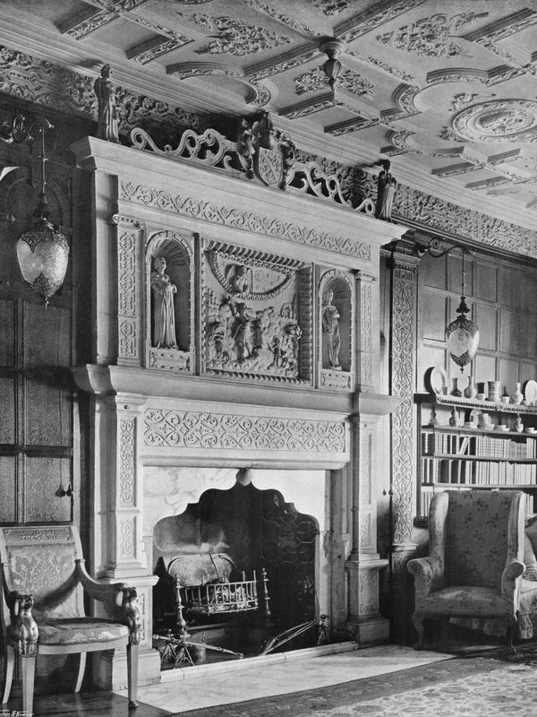 Peça de chaminé na casa de Hardwick, Oxfordshire de Charles Latham