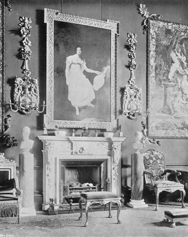 Chaminé na grande sala de jantar de Charles Latham