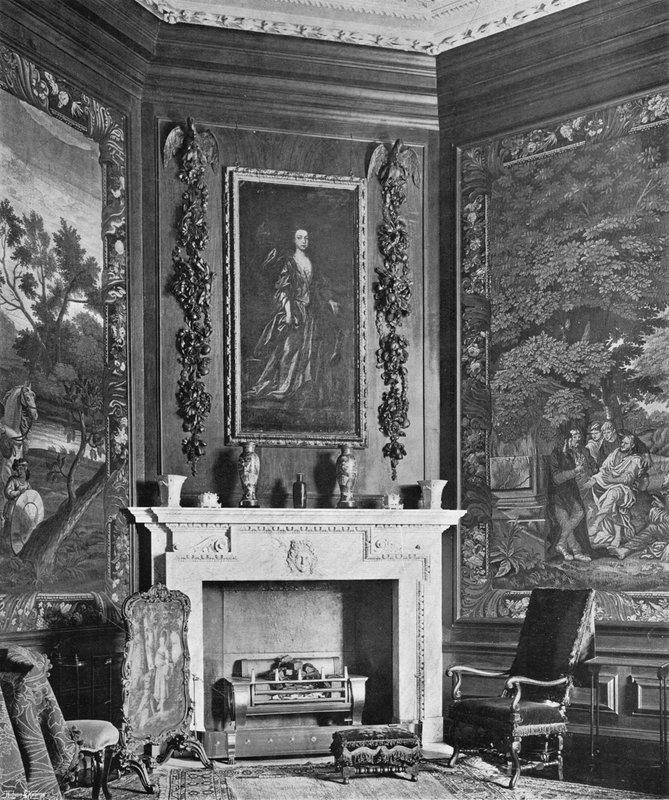Frutas e Flores por Gibbons na Sala de Tapeçaria de Charles Latham