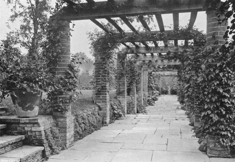 Olhando para o Sul Abaixo a Pérgola (foto a p/b) de Charles Latham