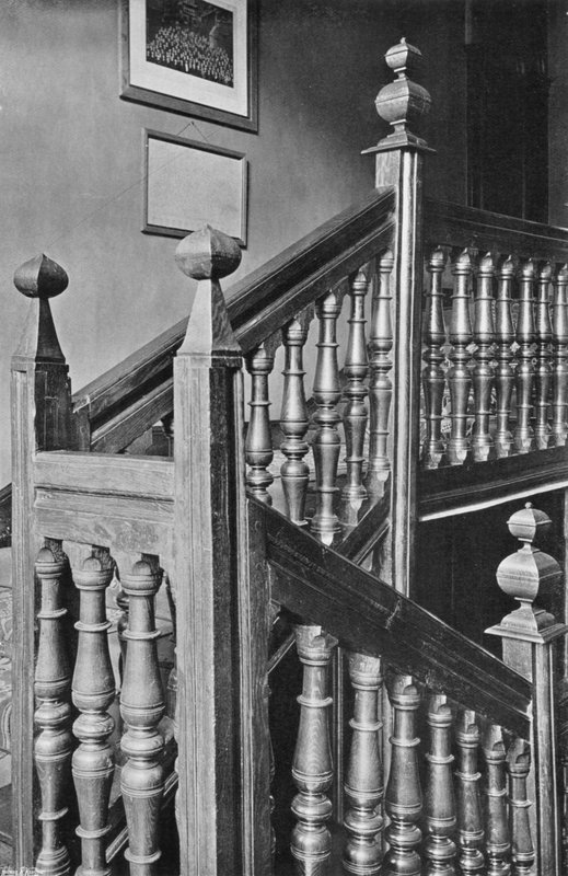 Escadaria carvalho, em, Goldsborough, corredor, yorks de Charles Latham