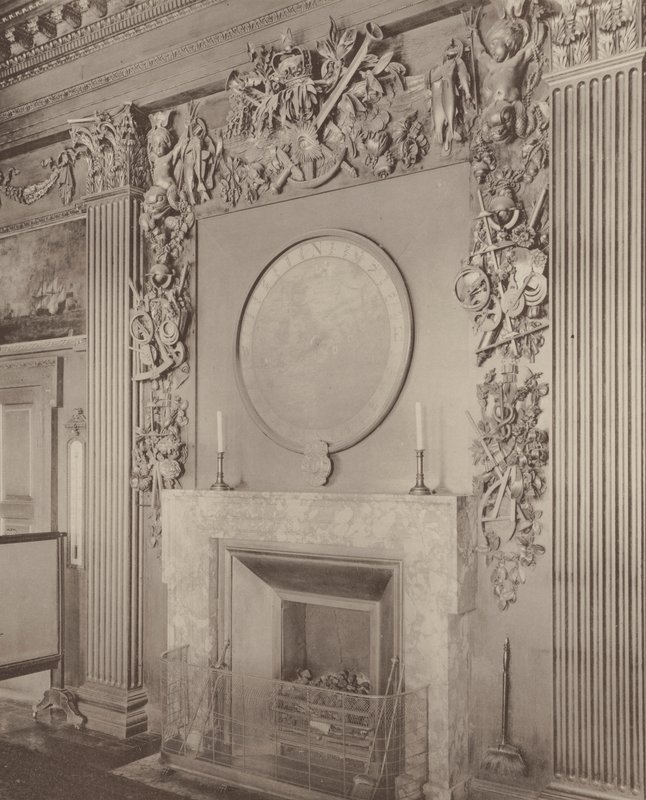O Almirantado, Whitehall, peça de chaminé de sala de diretoria de Charles Latham