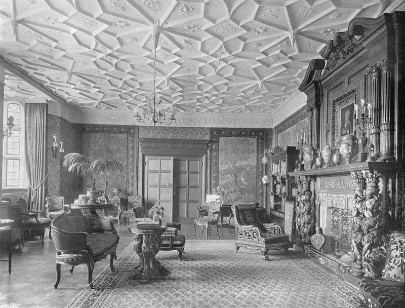 A Sala de Desenhos (foto a p/b) de Charles Latham