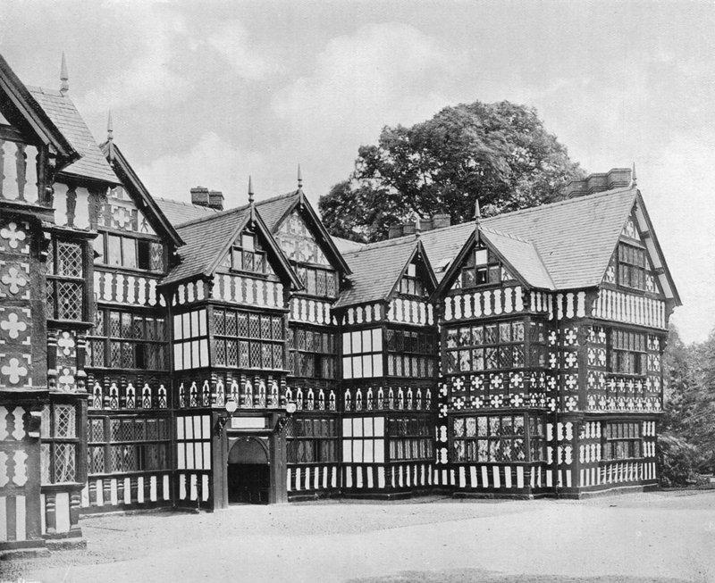 A Ala Leste, Park Hall (destruído pelo fogo em 1918), Oswestry, Shropshire de Charles Latham