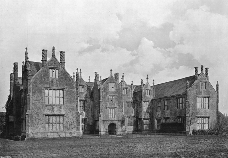 A frente de entrada, Barrington Court, Somerset de Charles Latham